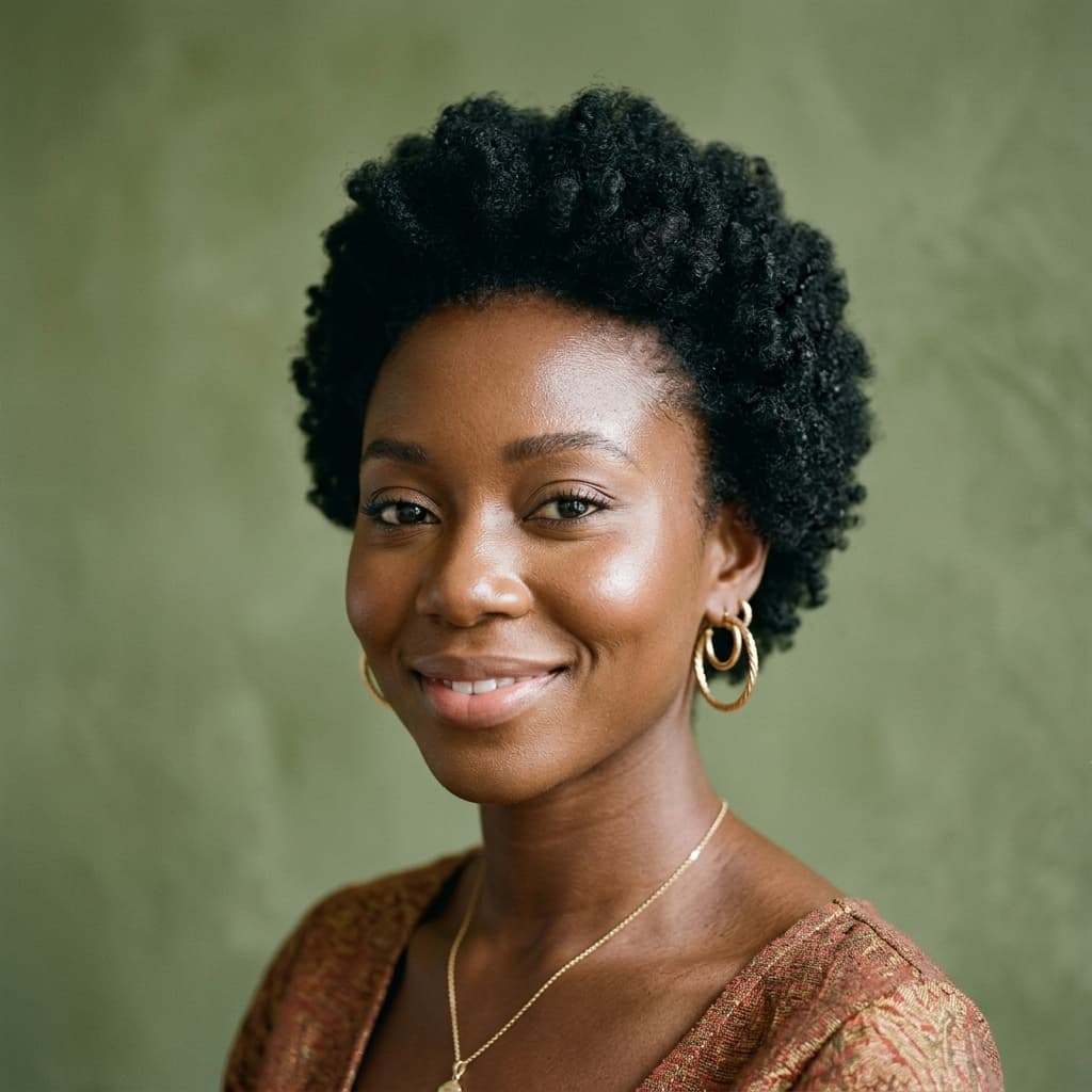 Close up of a smiling beautiful Nigerian woman